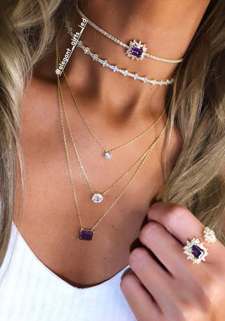 PURPLE AMETHYST MAHA CHOKER