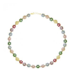 RAINBOW FLOWERS CHOKER