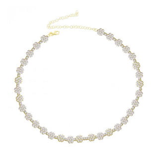 GOLD FLOWERS CHOKER