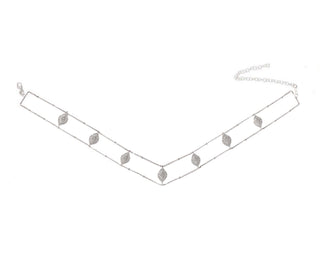 MULTI OVAL SHAPE  LINE CHOKER