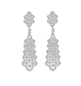 THE LUXURY SILVER DIAMOND DANTIL EARRING