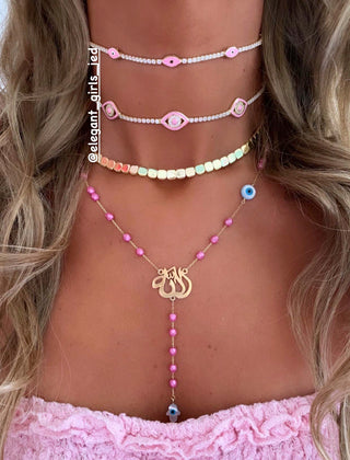PINK ALLAH LONG NECKLACE