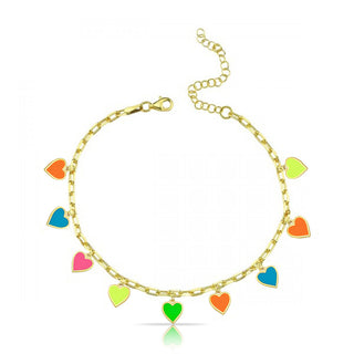 NEON HEARTS ANKLET