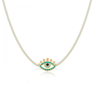 PASTEL EYE TENNIS CHOKER