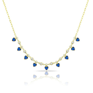 DIAMONDS DANGLING HEART CHOKER