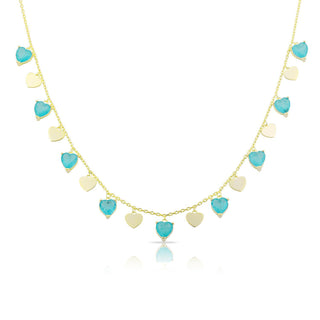 PARABIA TOURMALINE HEART CHOKER - ELEGANT GIRLS