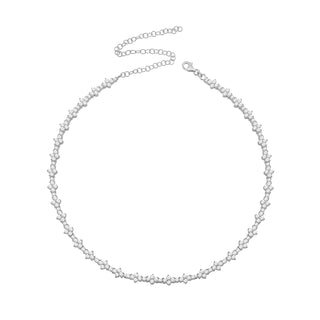 NEW DIAMOND SHAPE CHOKER SILVER
