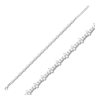 NEW DIAMOND SHAPE BRACELET SILVER