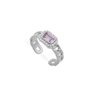 CUBAN PURPLE STONE RING