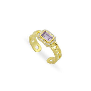 CUBAN PURPLE STONE RING