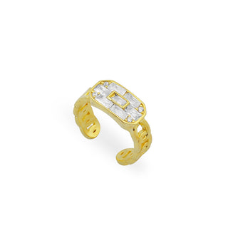 CUBAN BAGUETTE STONE RING