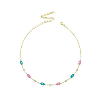 TURQUOISE X PURPLE EYES CHOKER