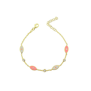 PINK X WHITE EYES BRACELET