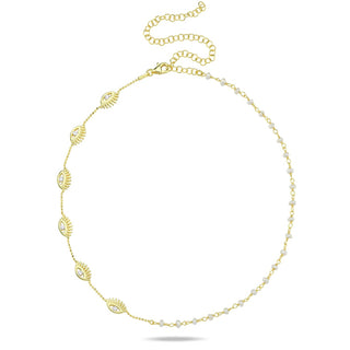 GOLD EYES X PEARLS CHOKER