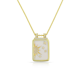 WHITE STARS BAR NECKLACE