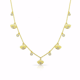 DANGLING GOLDEN EYE NECKLACE