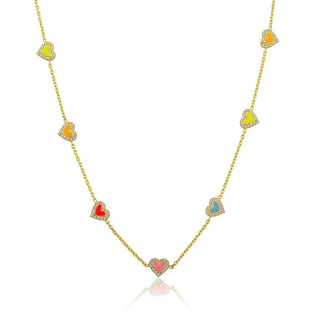 COLORS HEART SHORT NECKLACE