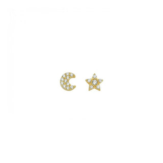 MOON STAR STUD EARRING