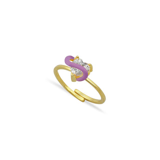 PURPLE DREAM WHITE HEART RING