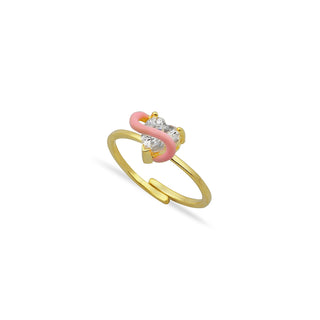 PINK DREAM WHITE HEART RING