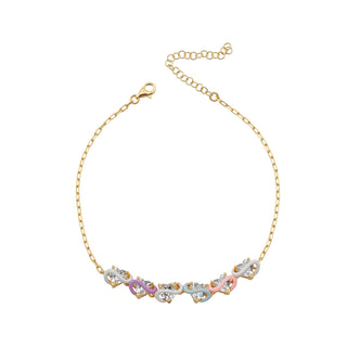 PASTEL DREAM MULTI HEART ANKLET