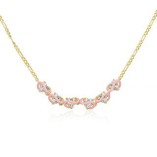 MULTI DREAM PINK HEART CHOKER