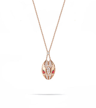 RED EYE ROSE HALF SERPENTI HEAD NECKLACE
