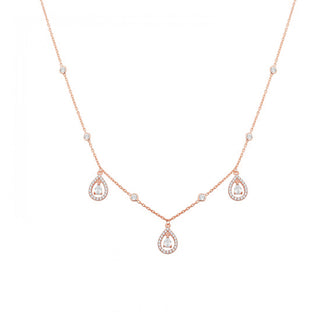 THREE MARQUISE STONES CHOKER ROSE GOLD