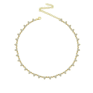 GOLD TRI DIAMOND CHOKER - ELEGANT GIRLS