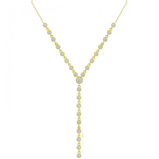 SOLITAIRE Y SHAPE LONG NECKLACE