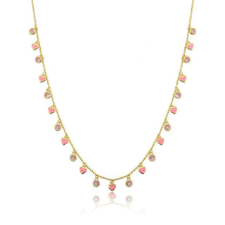 PINK LOVE DANGLING NECKLACE