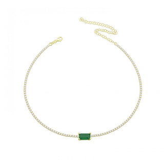 GREEN STONE TENNIS CHOKER