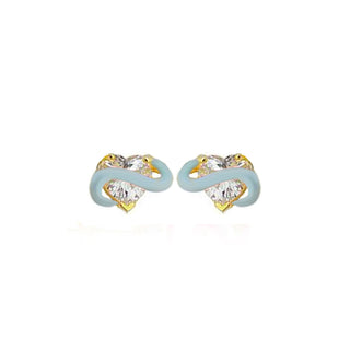 BLUE DREAM  HEART EARRING