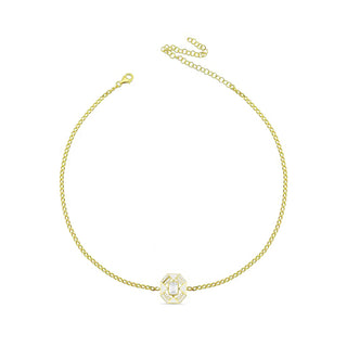 WHITE DECO ART CHOKER