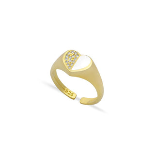 UR HALF HEART WITH ME  RING
