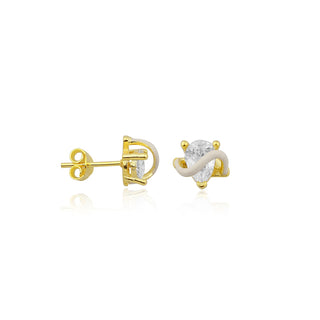 STUD DREAM WHITE EARRING