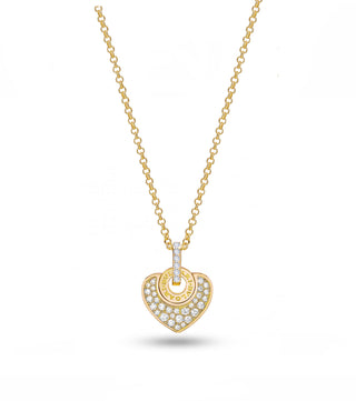 GOLD B HEART NECKLACE