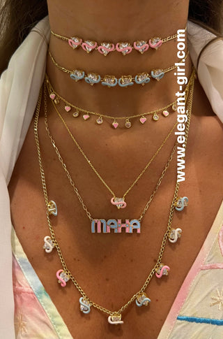 PINK DREAM WHITE HEART NECKLACE