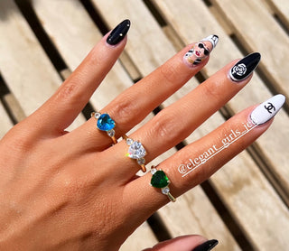 WHITE INFINITY HEART SOLITAIRE RING