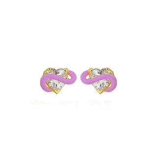 PURPLE DREAM  HEART EARRING