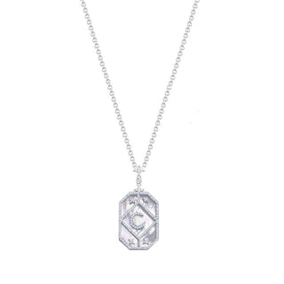 MOTHER OF PEARL MOON STAR NECKLACE