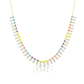 PASTEL BEADS MARQUISE CHOKER GOLD