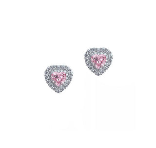 PINK HEART EARRING