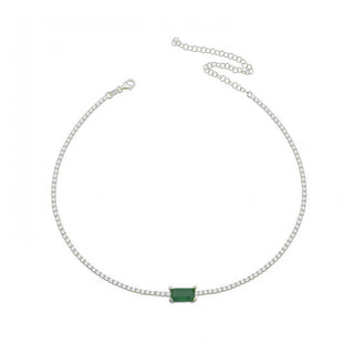 GREEN STONE TENNIS CHOKER