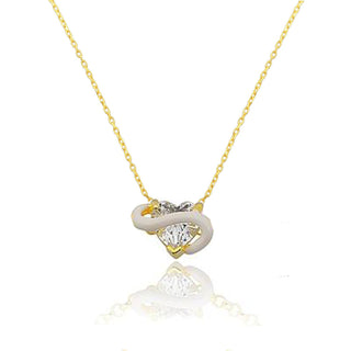 WHITE DREAM WHITE HEART NECKLACE
