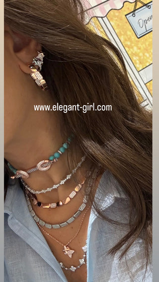 GEOMETRIC BEE GOLD NECKLACE