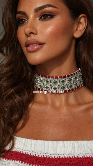 Riviera Ruby Choker - ELEGANT GIRLS