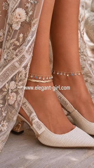DOUBLE CRAFTED SNAKE SKIN ANKLET