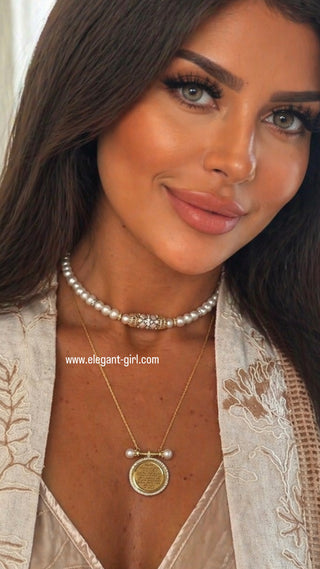 Ayat Al Kursi Pearl Bar Necklace - ELEGANT GIRLS