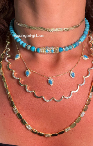 DOUBLE CRAFTED SNAKE SKIN CHOKER